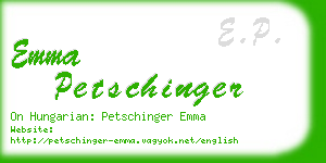 emma petschinger business card